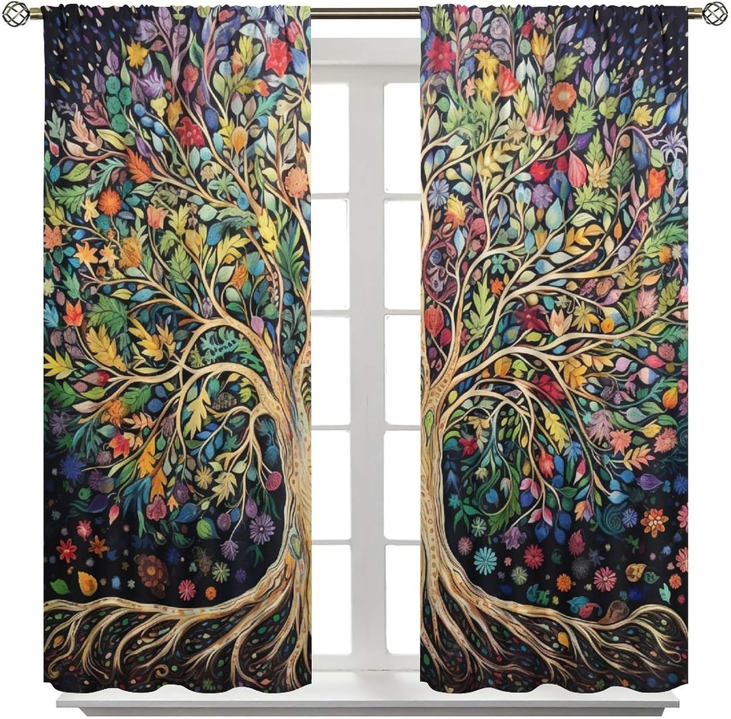 Tree of Life Curtains, Fantasy - đánh giá và giá Modern Korean Lifestyle