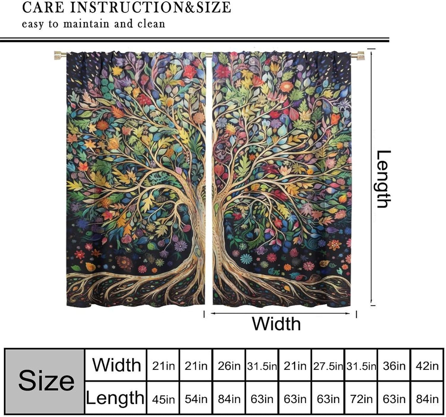 Tree of Life Curtains, Fantasy - đánh giá và giá Modern Korean Lifestyle