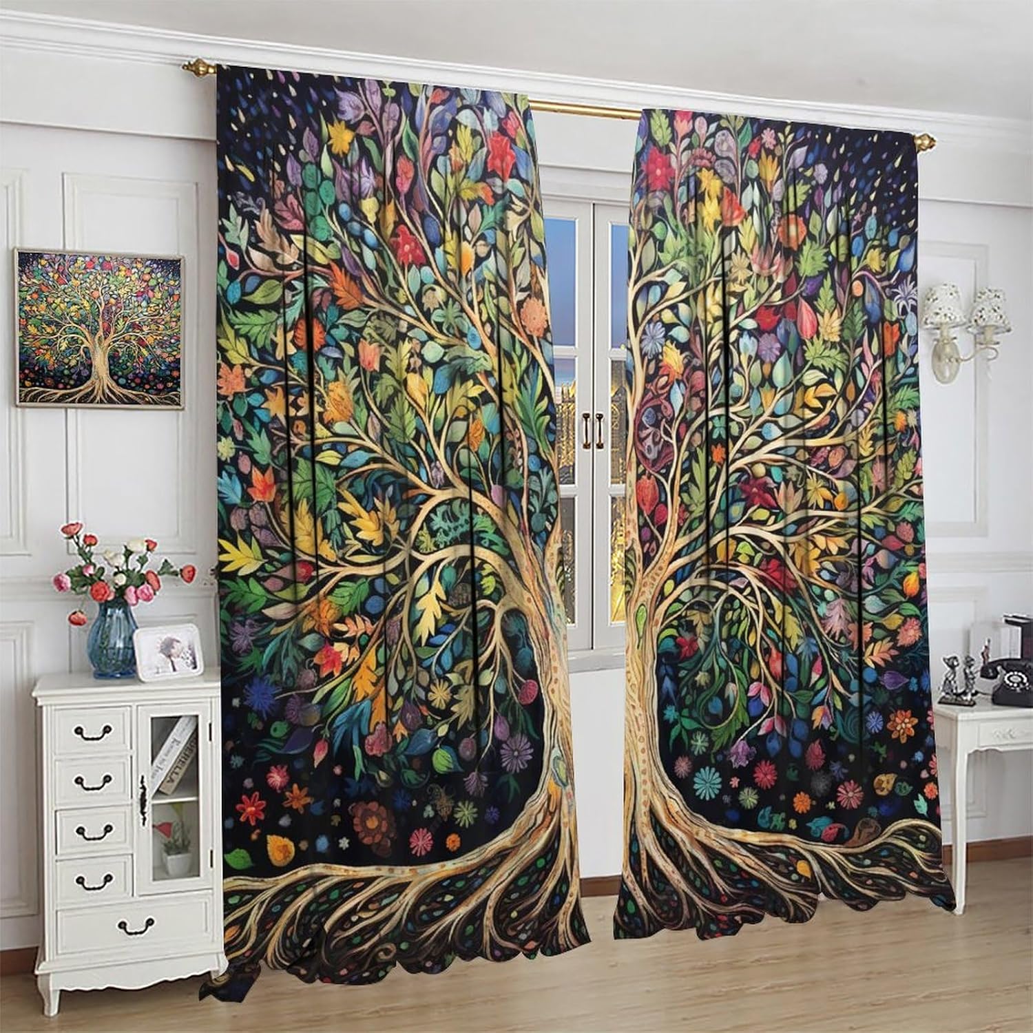 Tree of Life Curtains, Fantasy - đánh giá và giá Modern Korean Lifestyle