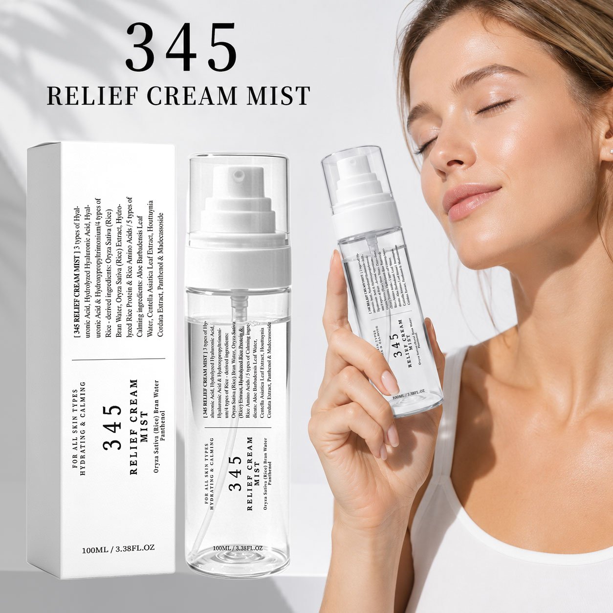 345 Relief Cream Mist Korean S - đánh giá và giá Korean Skincare Routine
