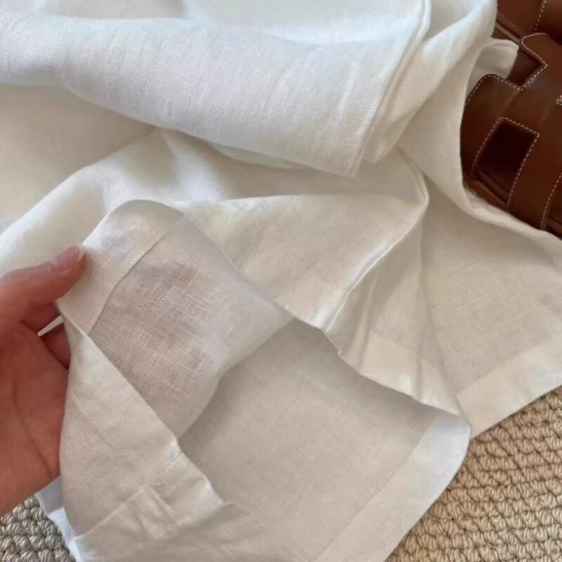 Korean White Cotton Linen Wide - đánh giá và giá Korean Lifestyle