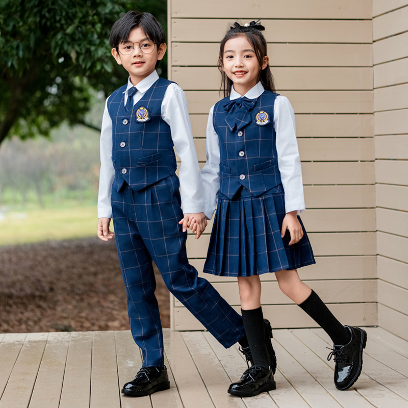 Kids British Plaid Vest Shirt  - đánh giá và giá Korean Lifestyle